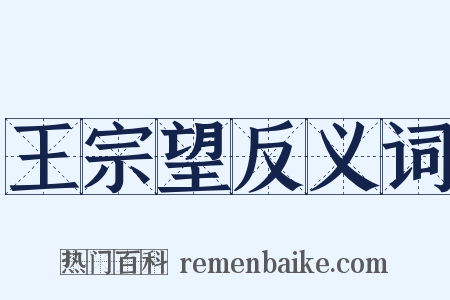 王宗望反义词是什么意思的图片